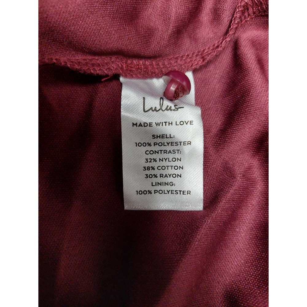 LULU'S SZ S Dance All Evening Burgundy Lace Maxi Long Gown Dress NEW B120 - Picture 7 of 10